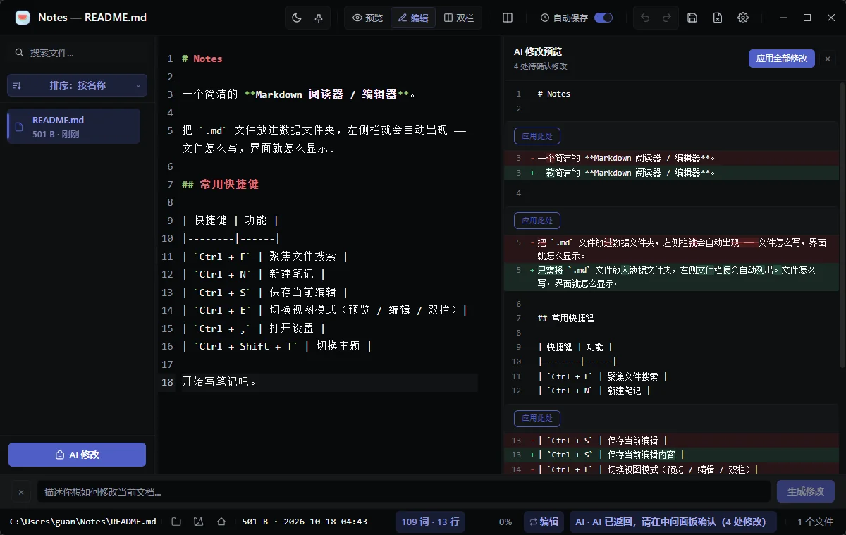 本地 Markdown 编辑器 截图 2